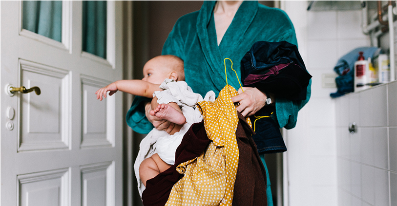 House cleaning tips for parents with their newborn baby around